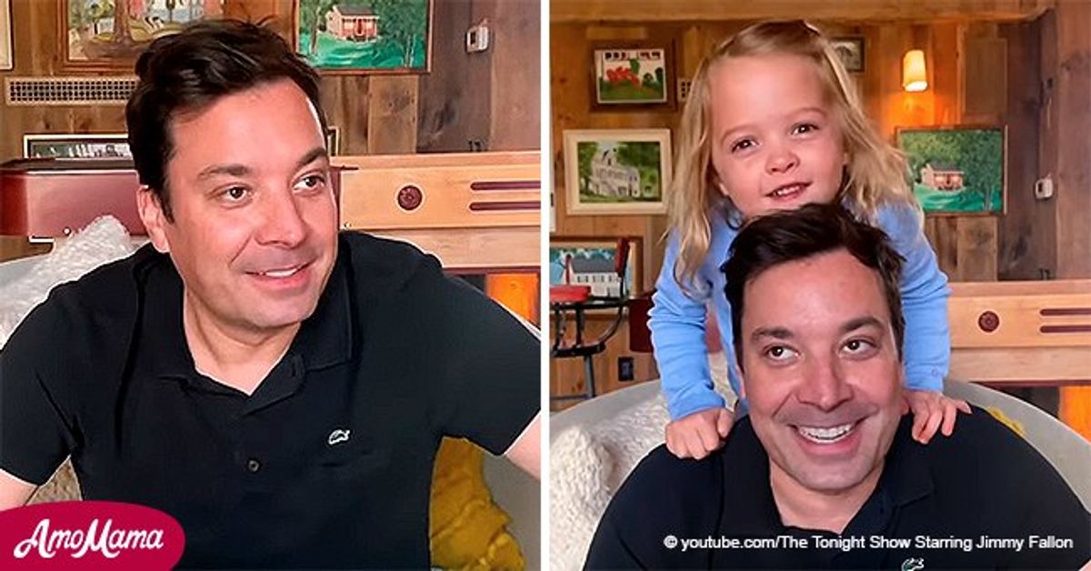 Jimmy Fallon's Daughter Frances Cutely Crashes His AtHome 'Tonight