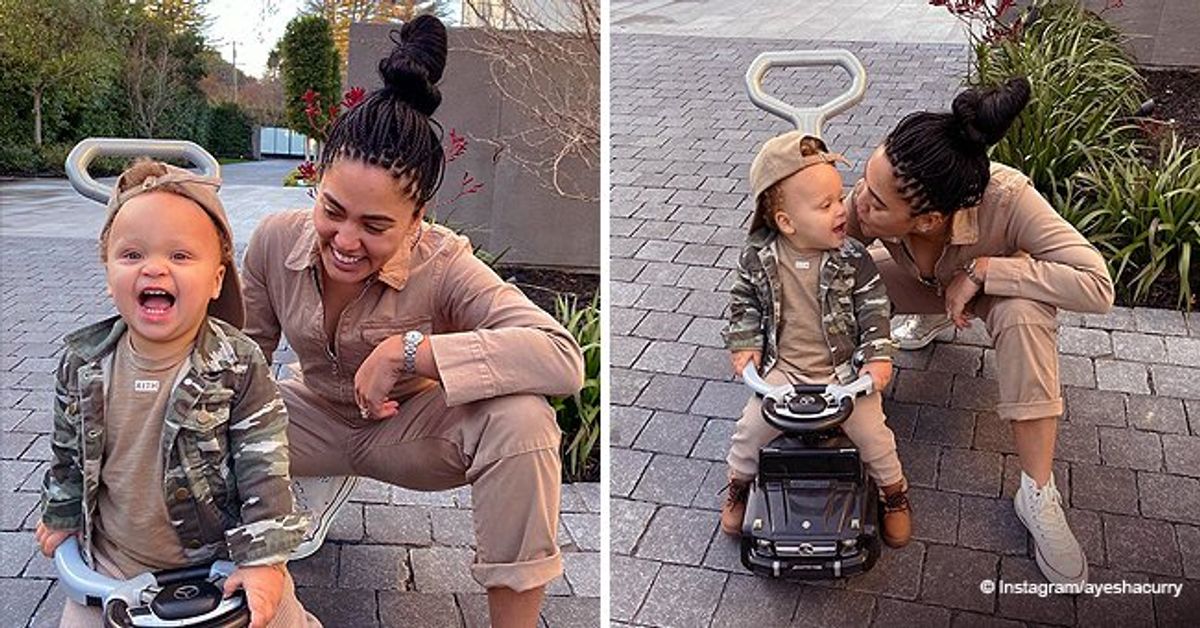 Ayesha Curry's Son Canon Is Her Mini-Me as They Go Twinning in Tan ...