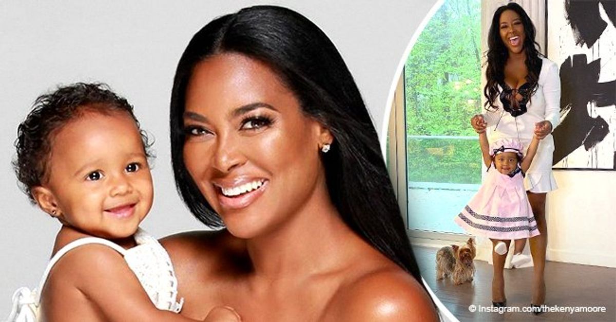 Kenya Moore and Daughter Brooklyn Dress up for Easter