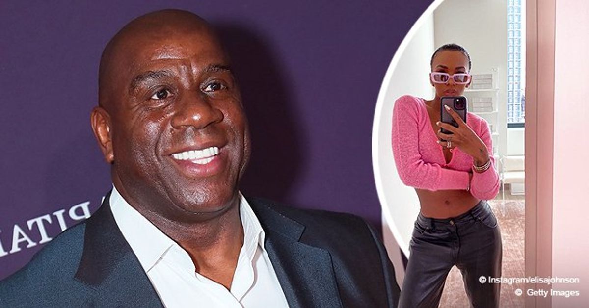 Magic Johnson's Daughter Elisa Exposes Her Fit Belly in a Pink Top ...