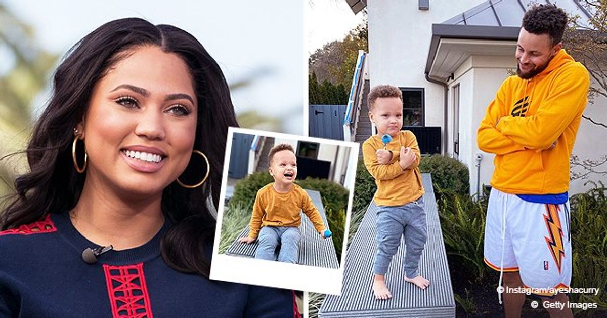 Ayesha Curry Shows Adorable Son Canon with His 1st Haircut as He Poses(02)