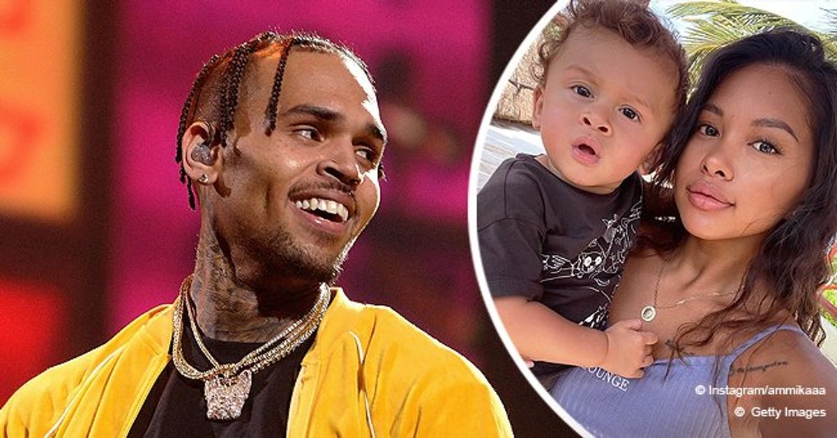 Chris Brown's Baby Mama Ammika Harris Looks Cute on a Vacation Posing