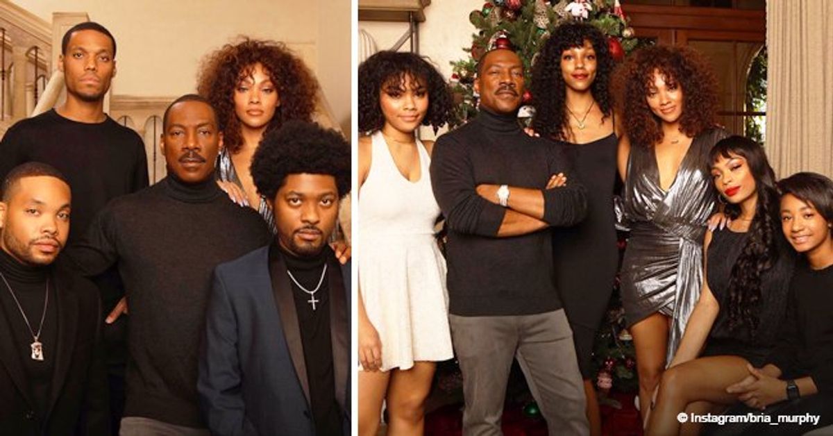 Eddie Murphy and his children pose together for their annual Christmas ...