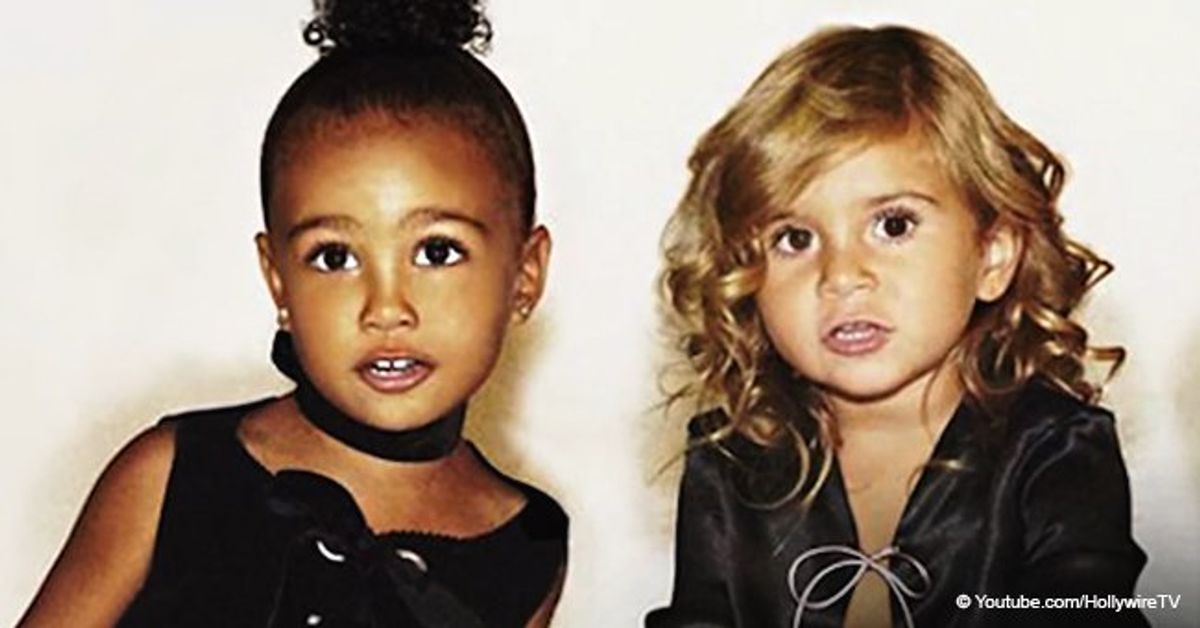 North West and and Penelope Disick rock colorful robes and swimsuits at
