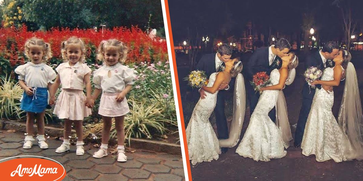 Identical Triplet Sisters Get Married Together in Fabulous Triple Wedding