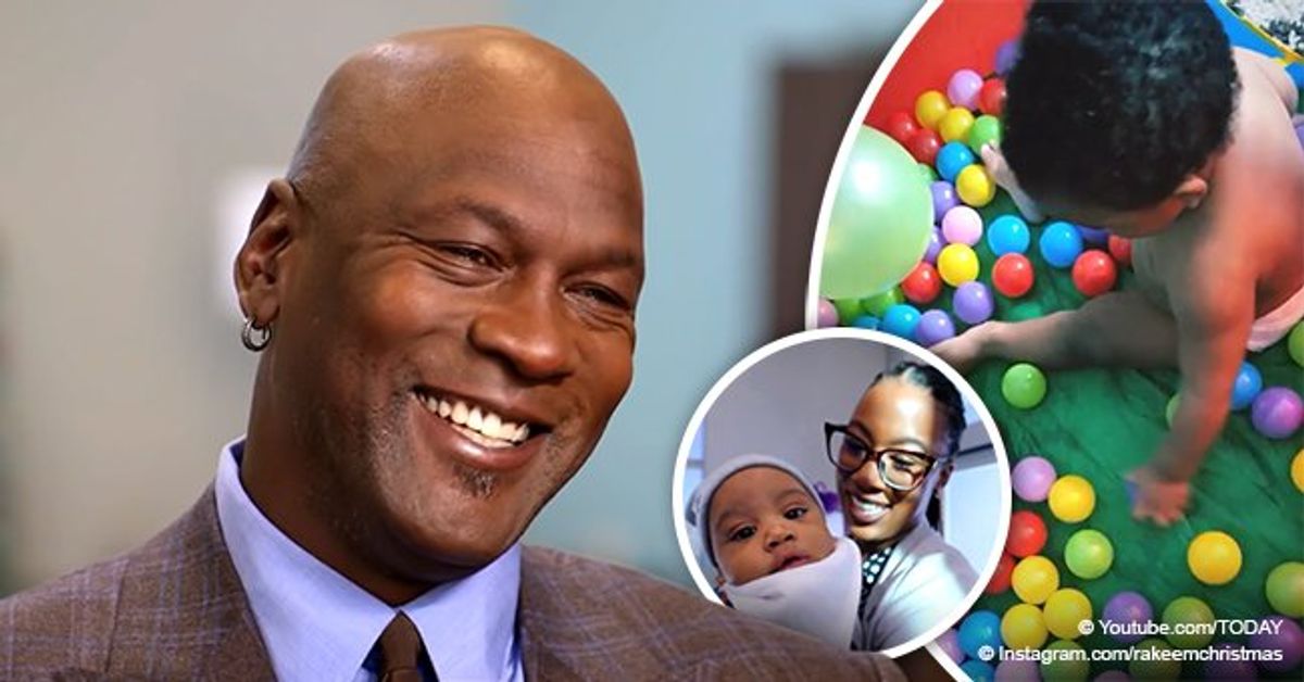 Michael Jordan's Grandson Plays with Colorful Balls after Celebrating His 1st Birthday