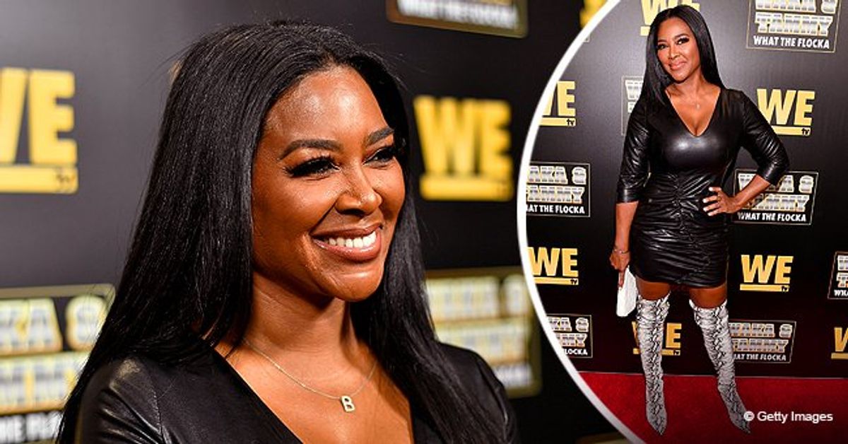 Kenya Moore From Rhoa Flaunts Curves In Black Leather Minidress At Waka And Tammy What The 
