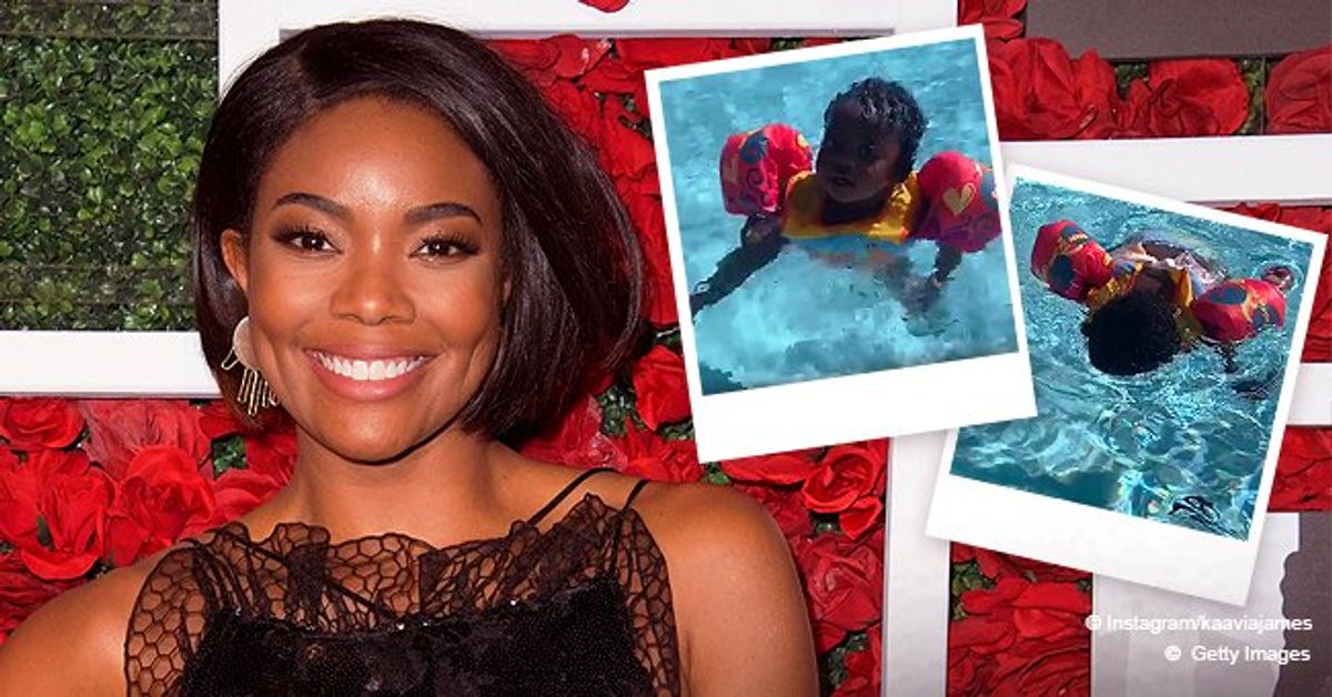 Gabrielle Union's Daughter Kaavia Shows Swimming Skills in Video and