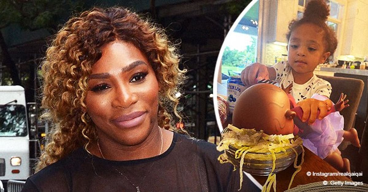 Check Out Serena Williams' Daughter Olympia Enjoy Meal Time with Her ...