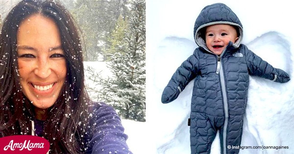 Joanna Gaines shows off her ‘very own snow angel’ as she and baby Crew