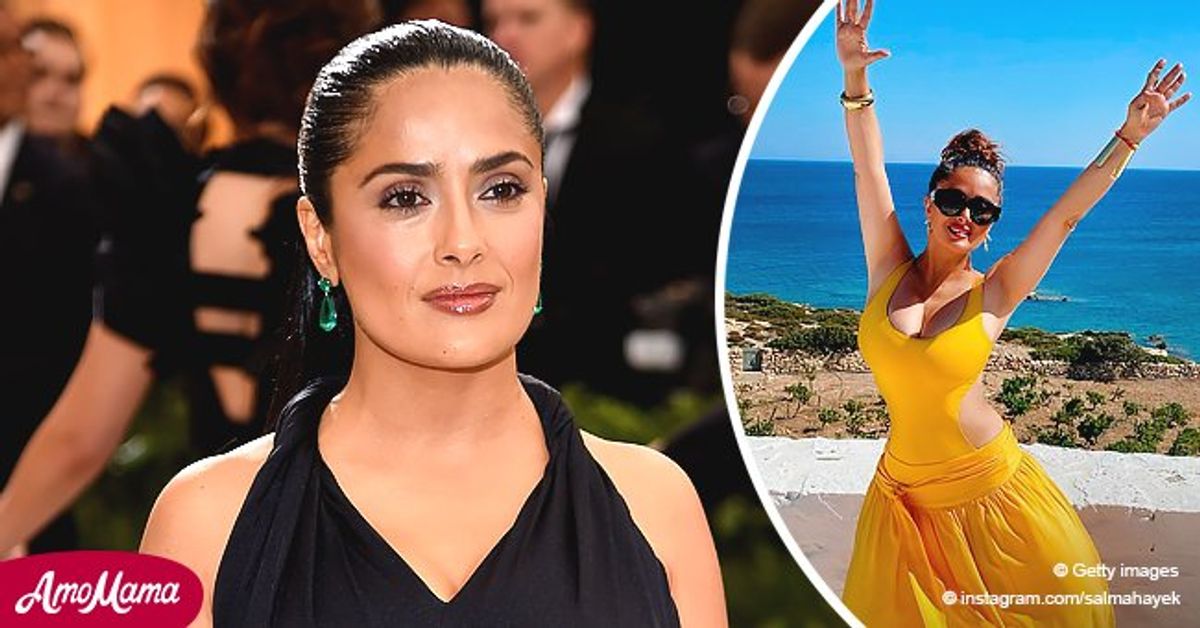 Salma Hayek Looks Stunning Celebrating Her 54th Birthday in a Yellow
