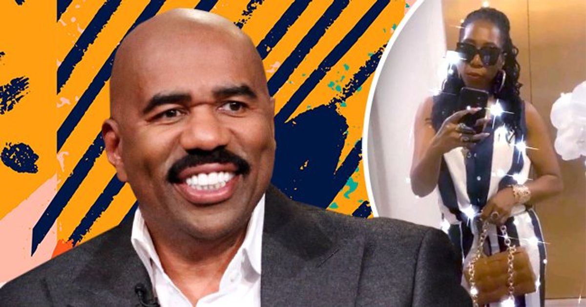 Steve Harvey S Twin Daughter Brandi Rocks A Black And White Ensemble In A Sparkling Mirror Selfie