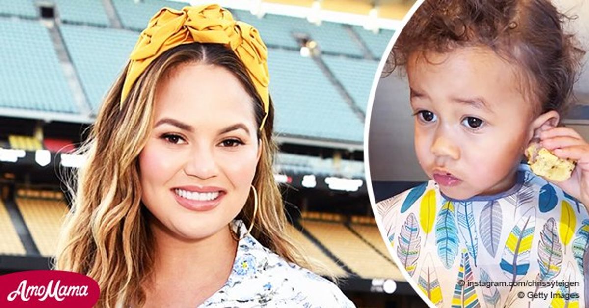 Chrissy Teigen's 1YearOld Son Miles Does Taste Test of One of Her