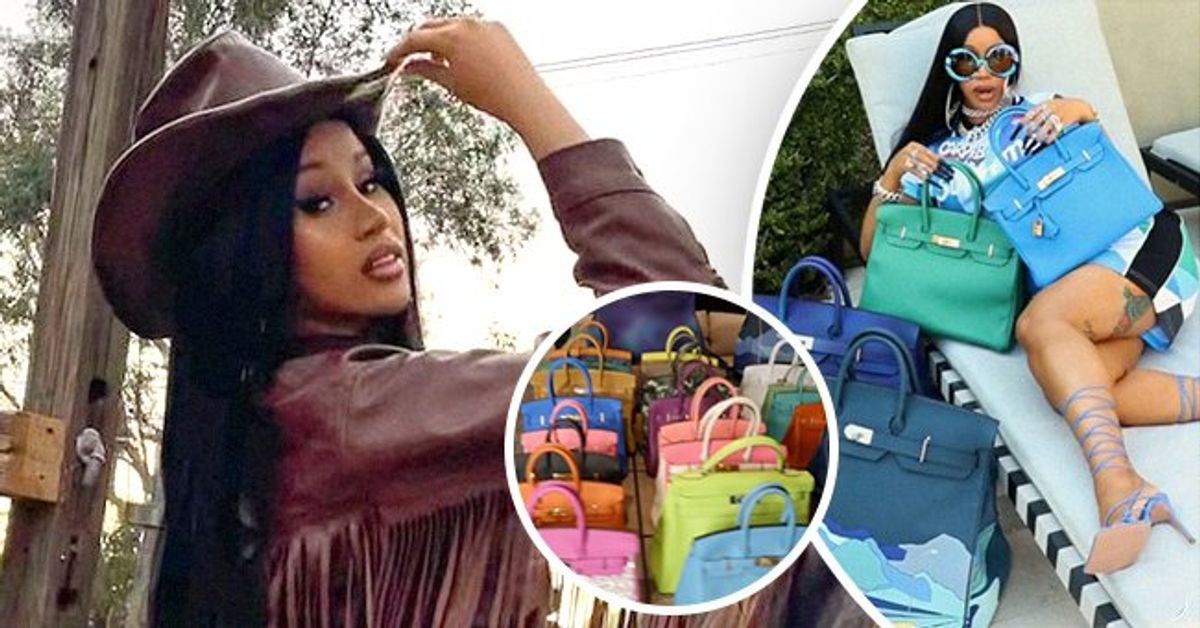 Cardi B Parades Her Expansive Birkin Bag Collection Featuring Different ...