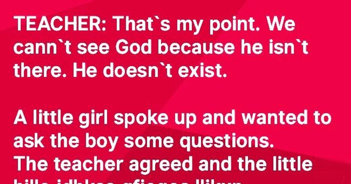 Teacher and young student argue about the existence of God