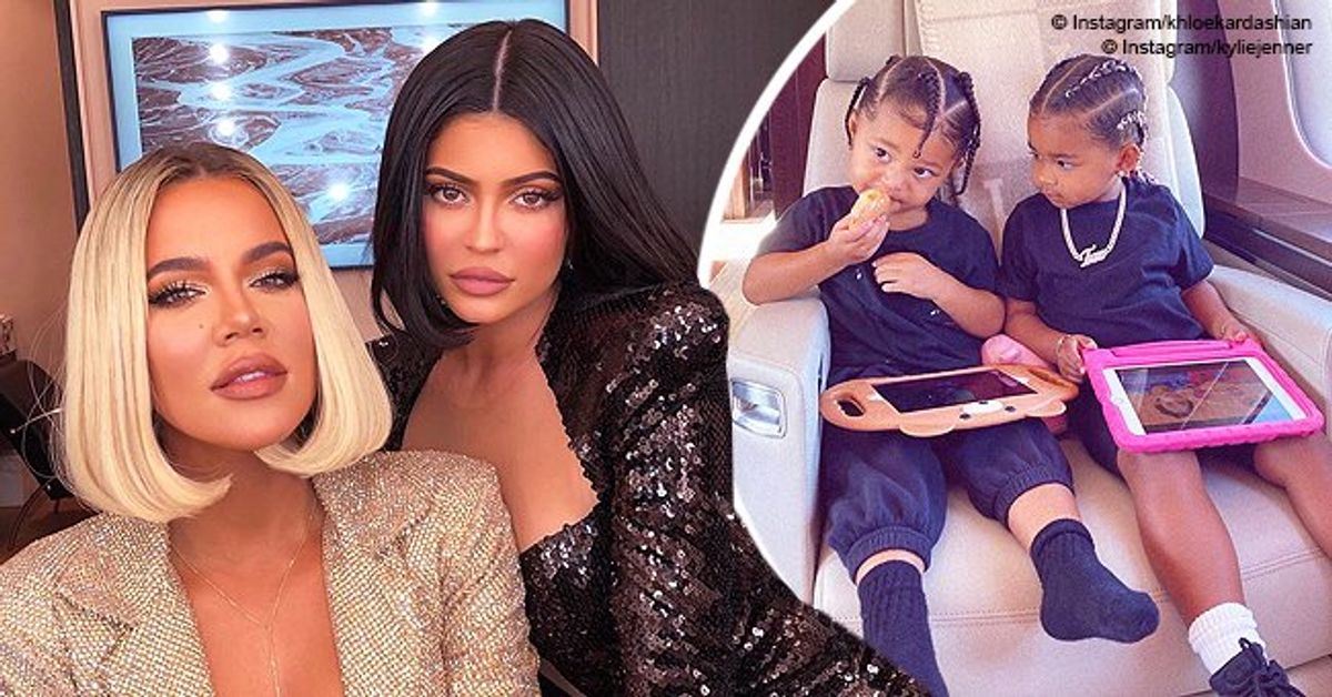 Khloé Kardashian's Daughter True and Cousin Stormi Wear Matching(01)