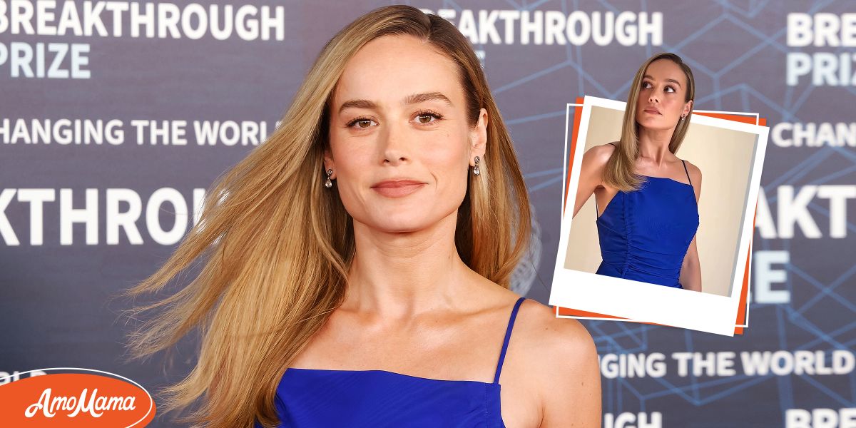 Captain Marvel' Star Brie Larson Stuns in $3,295 Blue Dress Posing in Pics