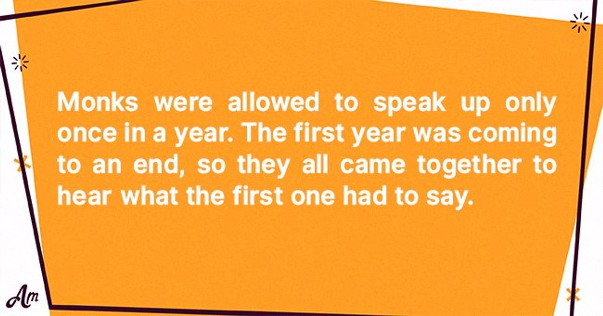 Daily Joke Monks Speak to Each Other Only Once a Year