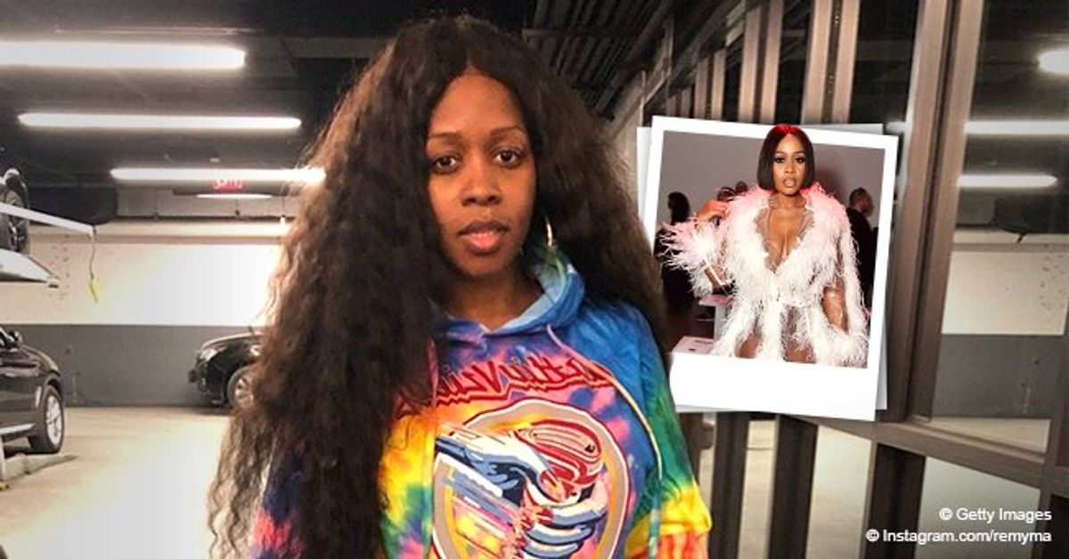 Femcee Remy Ma Wears A Louis Vuitton Contrasting Monogram Long