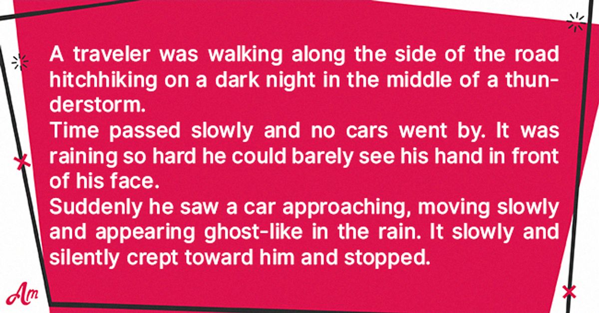 Daily Joke A Man Tries to Hitchhike to Get out of the Pouring Rain