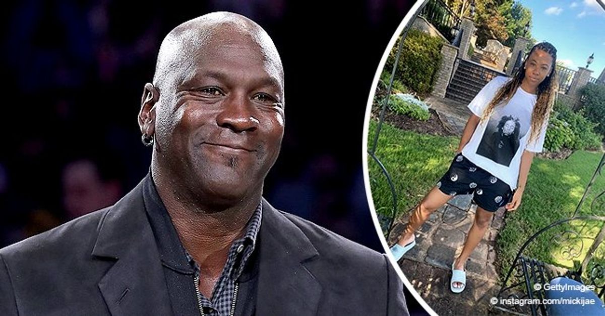 Michael Jordan's Daughter Jasmine Poses in Printed Shorts & a TShirt