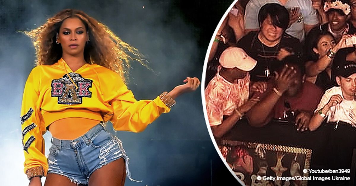 Man Freaks Out & Pretends to Faint After Catching Beyoncé's Sweat Towel ...