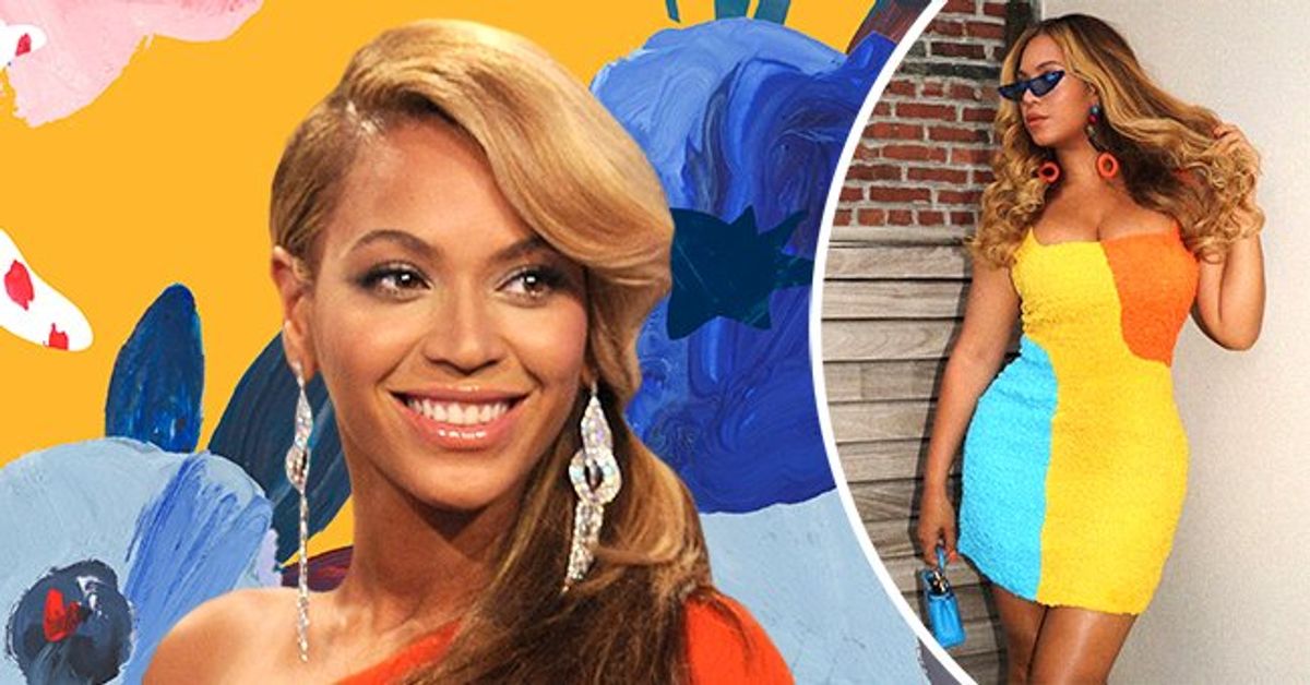 Beyoncé Pours Fuller Curves into a Yellow Mini Dress & Carries Matching ...
