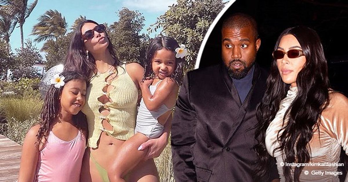 Kim Kardashian Melts Fan's Hearts Posing in Swimsuits with North