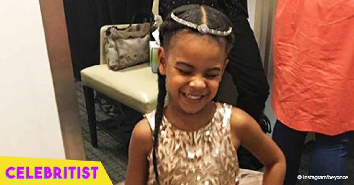 Blue Ivy steals the show by teaching her friend to throw up the roc to JayZ in new video