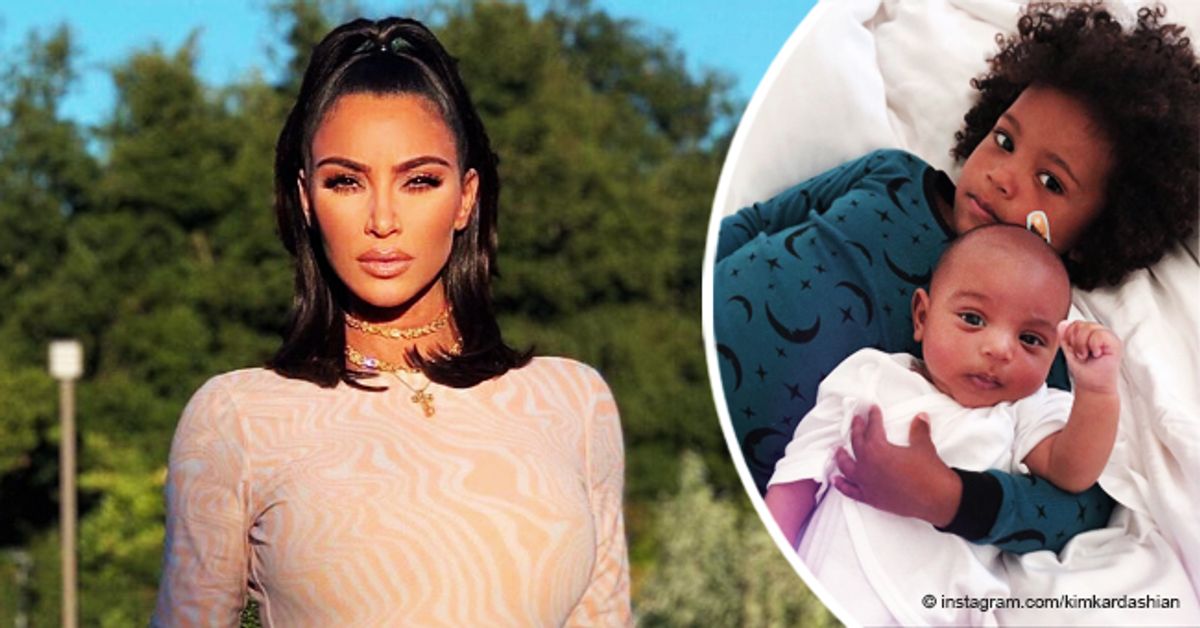 Kim Kardashian Shares Sweet Photo of Son Saint Cuddling Baby Psalm