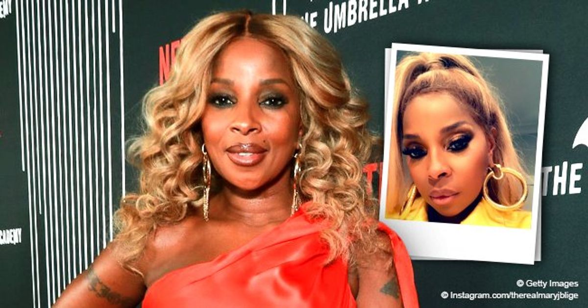 Mary J Blige Stuns in a Closeup Selfie Wearing Huge Gold Hoop Earrings