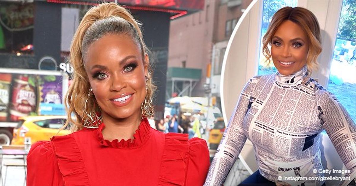 Rhop Star Gizelle Bryant Stuns In Ig Snap As She Strikes A Pose In A 430 Newspaper Print Top 