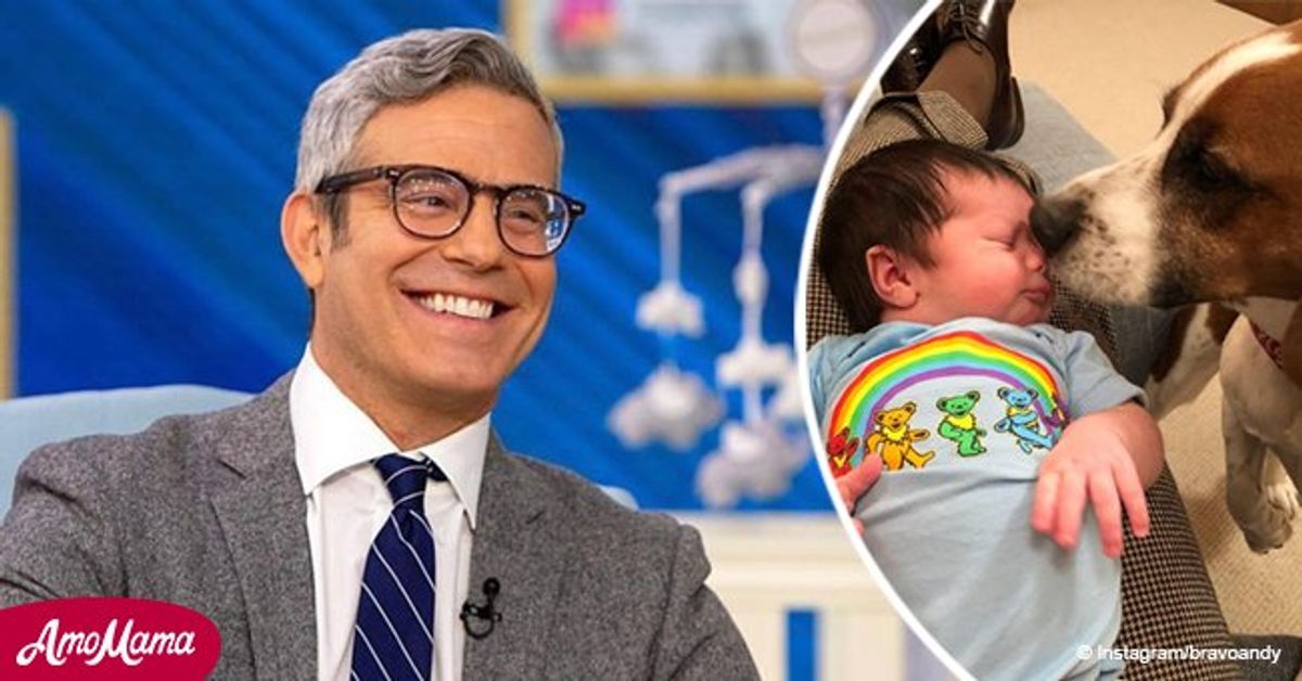 Andy Cohen stuns with adorable photo of newborn son and dog Wacha