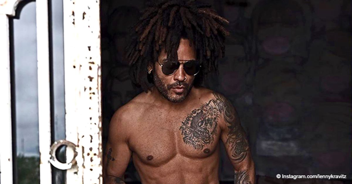 Lenny Kravitz Drops Jaws, Flaunting His Rock-Hard Abs & Tattoos in ...