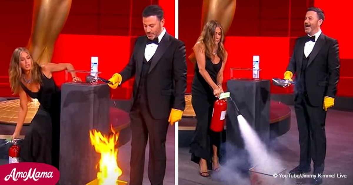 Watch Jennifer Aniston & Jimmy Kimmel Set the Envelope on Fire for 2020