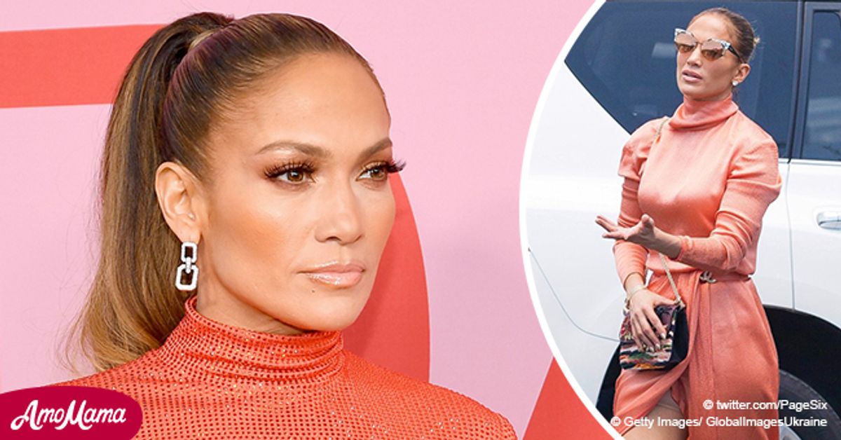 JLo Suffers a Wardrobe Malfunction and Flashes Shapewear in a Salmon