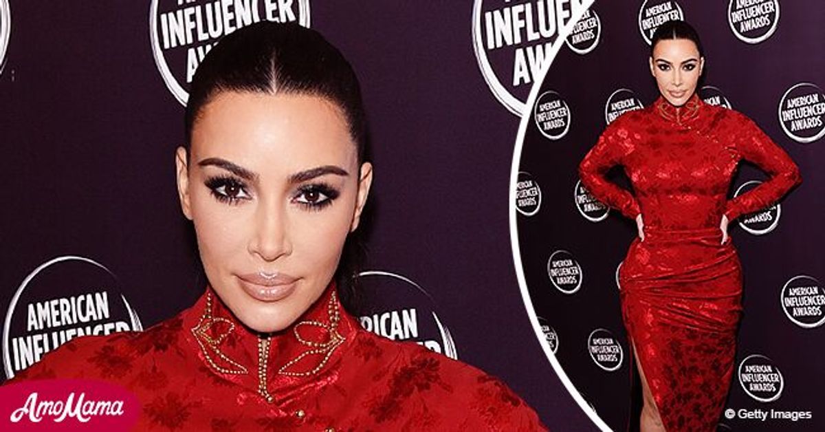 Kim K Turns Heads in Fitting Red Dress as She Attends American ...