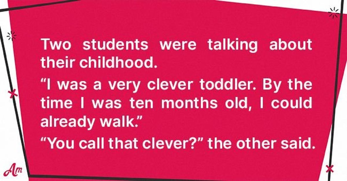 Daily Joke: Two Students Talk about Their Childhood