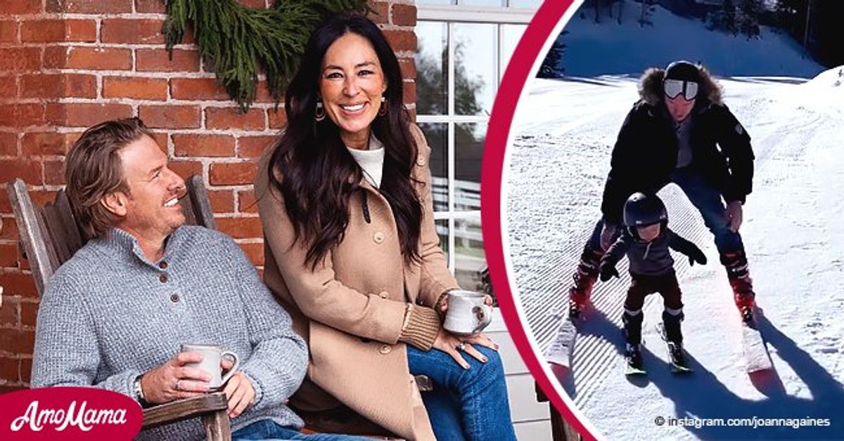 Joanna Gaines Shares New Video of Son Crew Skiing for the First Time(02)
