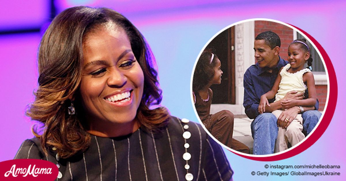 Michelle Obama Shares a Throwback Photo of Barack and Their Daughters ...