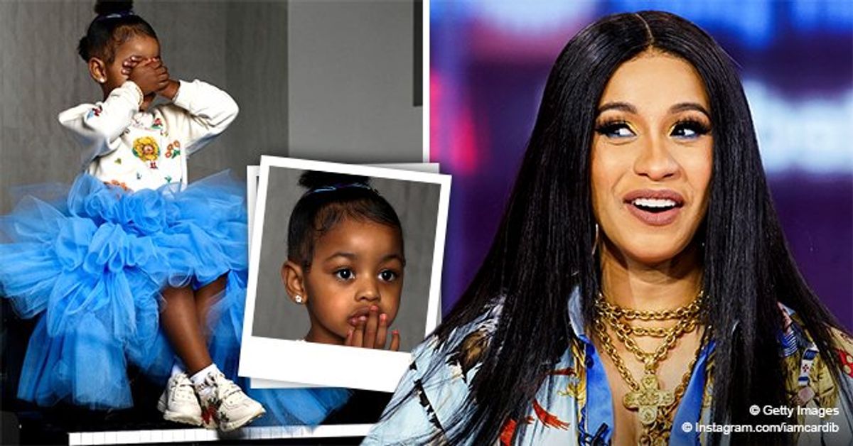 Cardi B's Daughter Kulture Wears a Blue Tutu & Lavish Cream Gucci ...