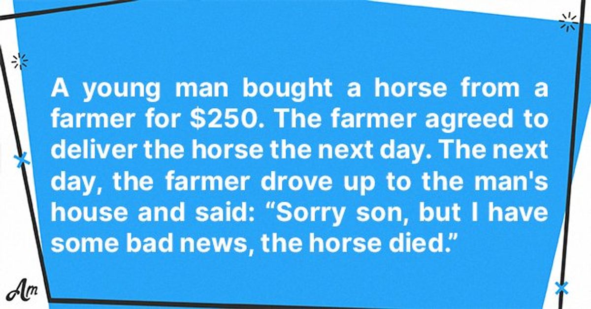 Daily Joke: A Young Man Bought a Horse