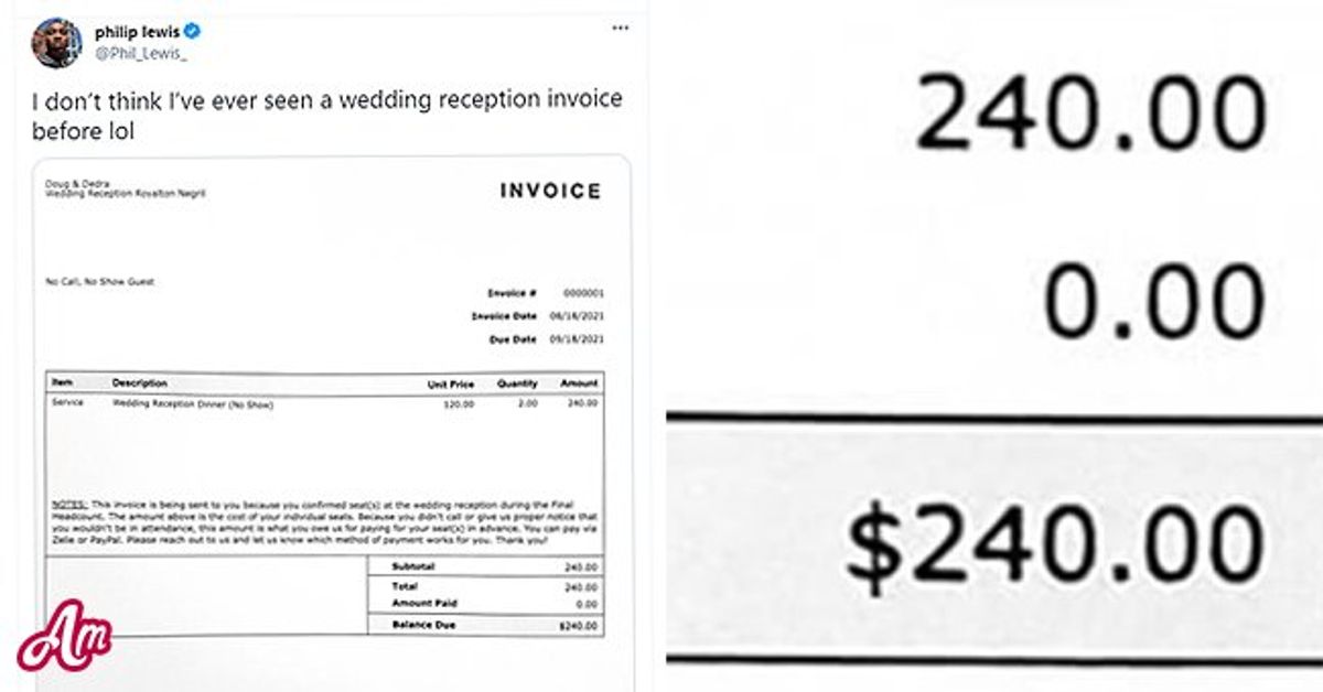 Chicago Newlyweds Who Send 240 Bill to Their NoShow Wedding Guests Go