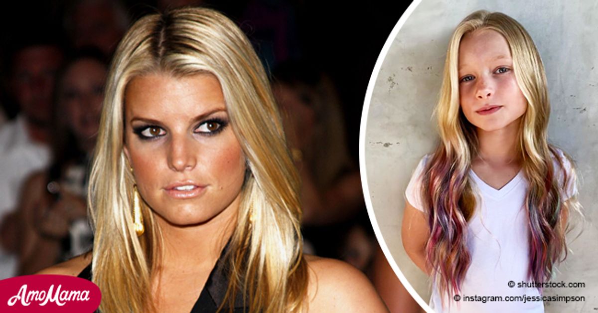 Jessica Simpson Mom Shamed After Posting Photos Of Her 7 Year Old Daughter Maxwell With Dyed Hair