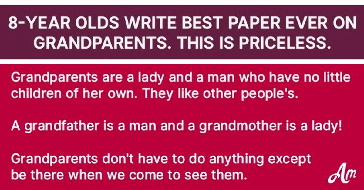 8-year-olds were asked 'What is a grandparent?' and their quotes go viral