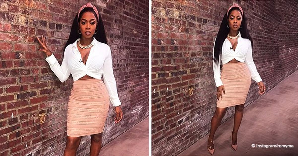 Remy Ma Shows off SlimmedDown Figure in Plunging White Shirt & Pencil