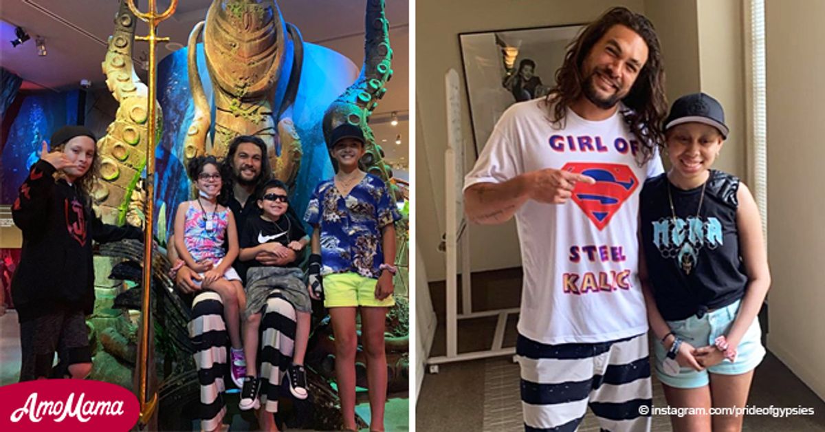 Jason Momoa Makes His First Appearance for MakeAWish Foundation on a