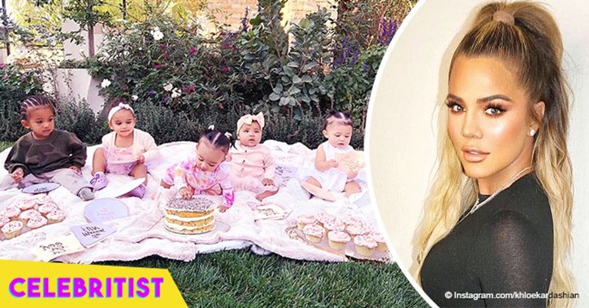 Khloe Kardashian shares pic with daughter True and 4 of her cousins
