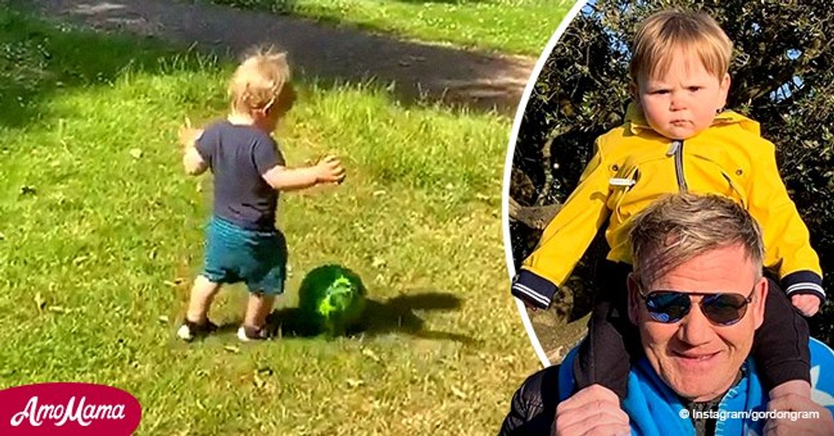 Gordon Ramsay's Baby Son Oscar Kicks Soccer Ball in a Cute Video(02)