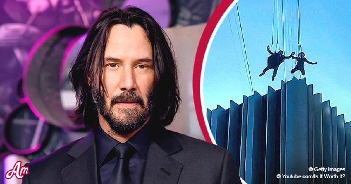 Keanu Reeves Jumping Keanu Reeves or Stunt Double Recorded Jumping from a San Francisco ...